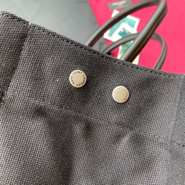 Y*L rive gauche tote bag in printed linen and leather