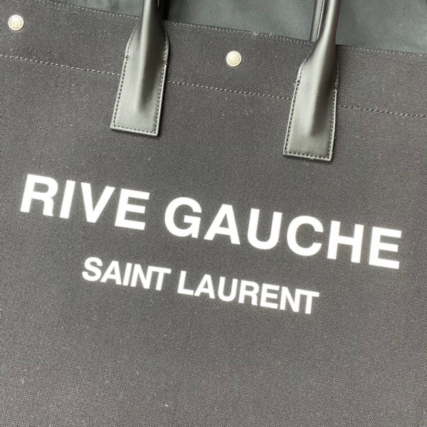 Y*L rive gauche tote bag in printed linen and leather