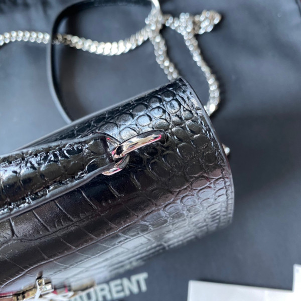 Y*L sunset in crocodile-embossed shiny leather