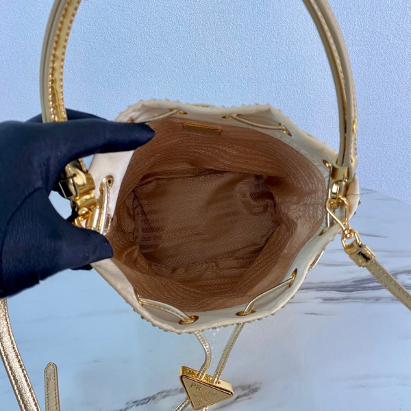 Pra*a satin mini-bag with crystals