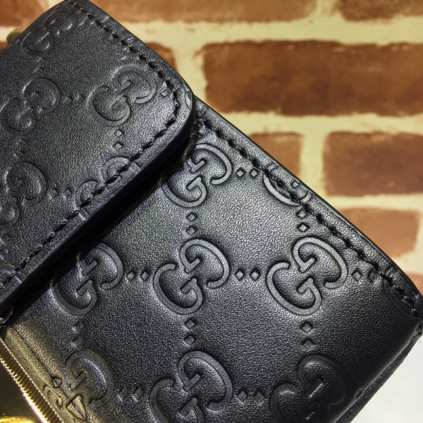 G*u*i padlock small G*u*i signature shoulder bag