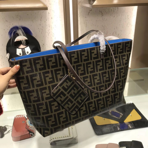 y*l bucket S*pple brown bag - 14×43×14cm