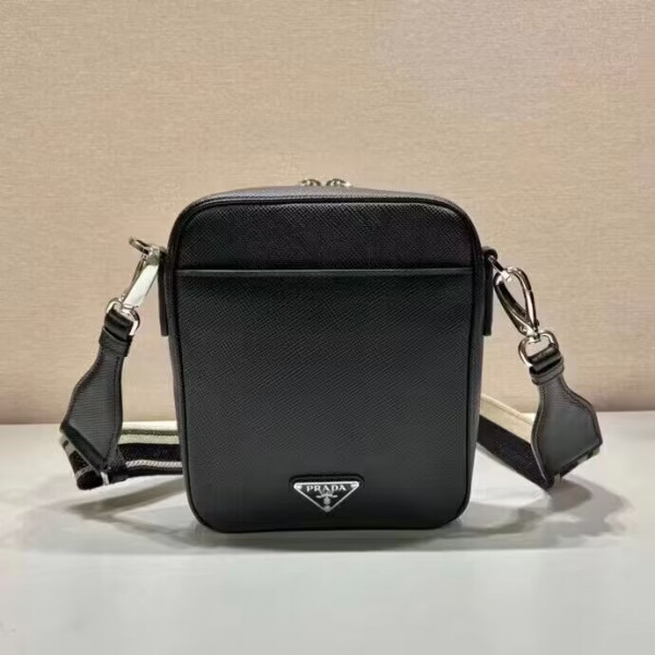 Pra*a saffiano leather shoulder bag