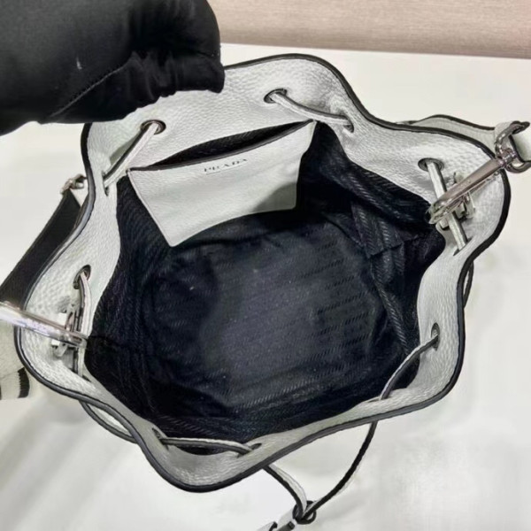 Pra*a leather bucket bag