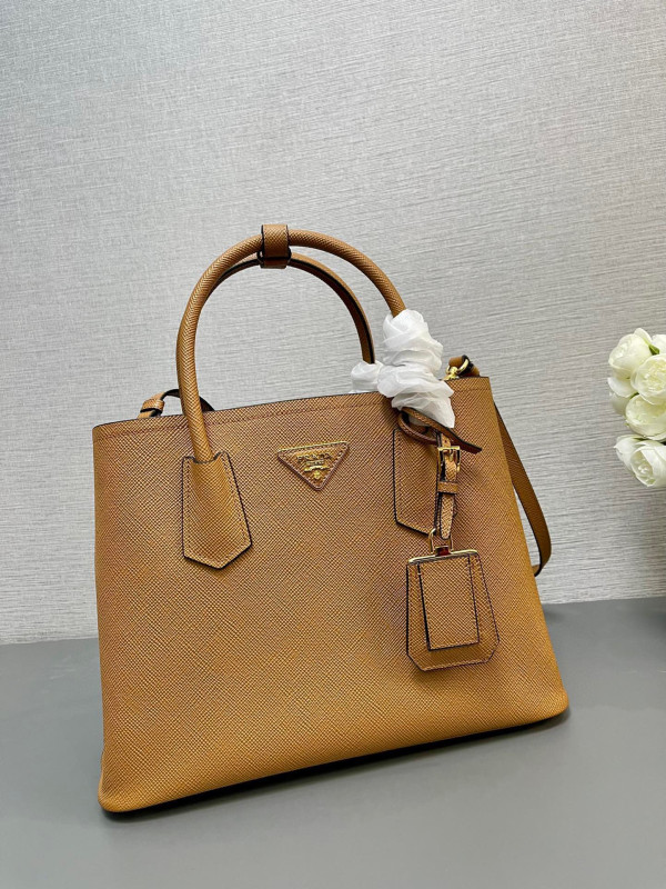 medium saffiano leather double Pra*a bag