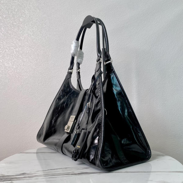 Pra*a large leather tote bag