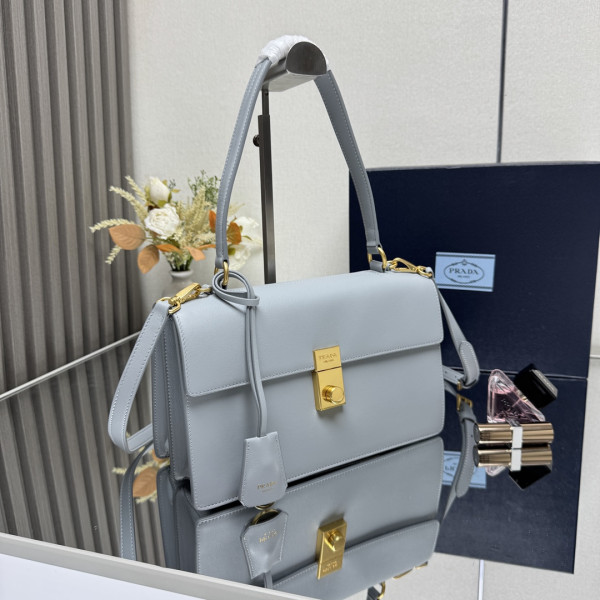 Pra*a soft sound medium leather shoulder bag