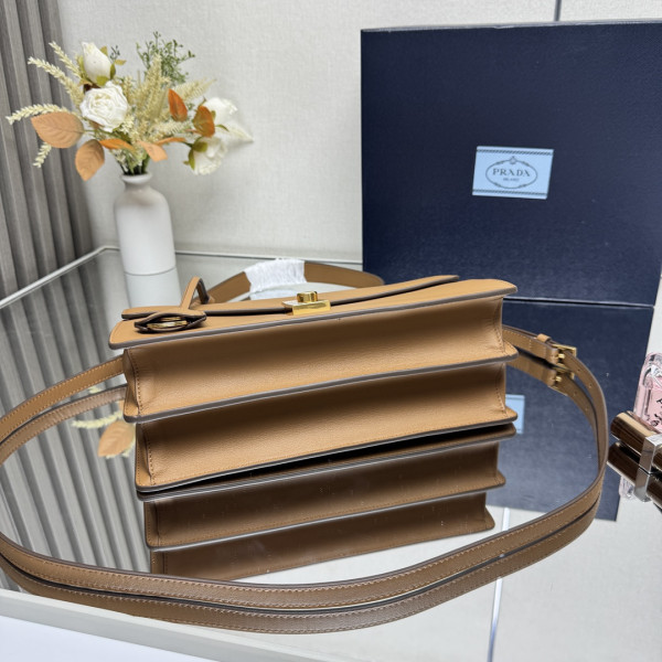 Pra*a soft sound medium leather shoulder bag