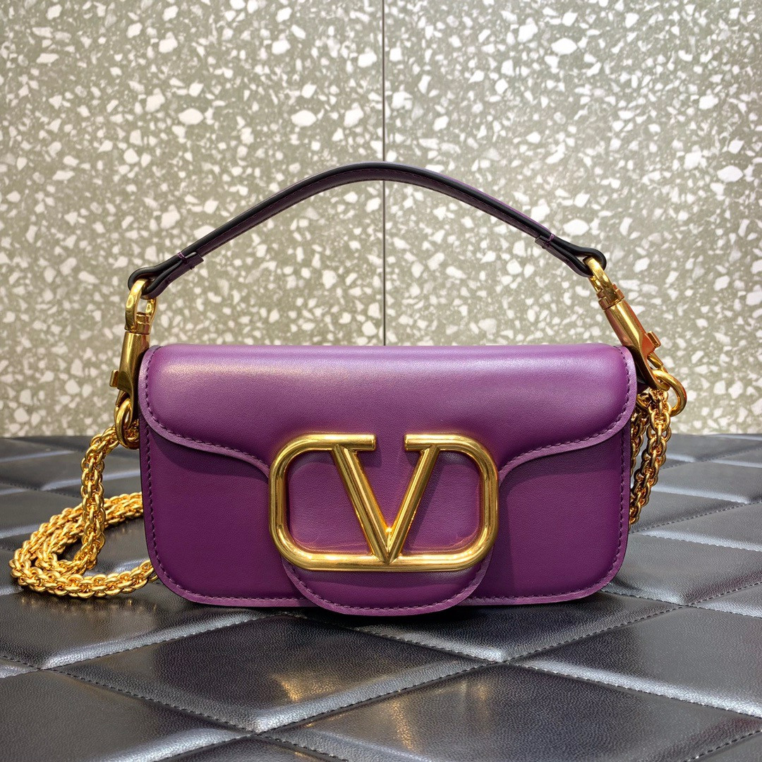 VALENTINO LOCÒ SMALL SHOULDER BAG IN CALFSKIN